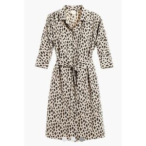 NWT Chicos Wrap Dress Womens Size 0 Small Leopard Animal Print Duster Doleman